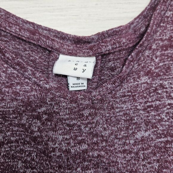 A NEW DAY Womens Maroon Purple Longsleeve Lightweight Blouse Size Small - Picture 3 of 7